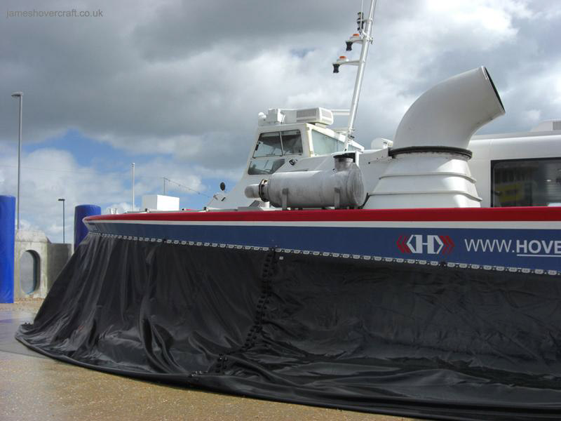 Hoverwork British Hovercraft Technology BHT-130 - Resting on the pad at Southsea (submitted by James Rowson).